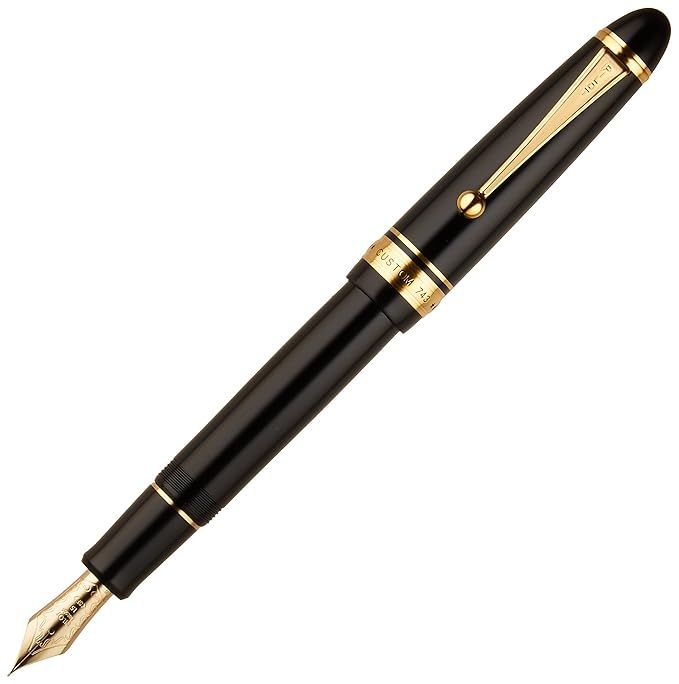 Pilot Custom 743 FKK3000RBSF Fountain Pen, Soft Fine Point, Black Axis