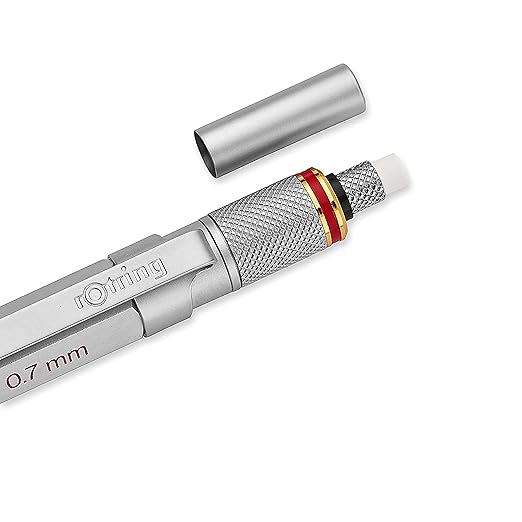 Rotring 800+ Mechanical Pencil and Touchscreen Stylus, 0.7 mm, Silver