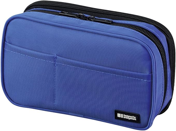 Lihit Lab A7555-4 Pen Case, Book Type, Double, Orange