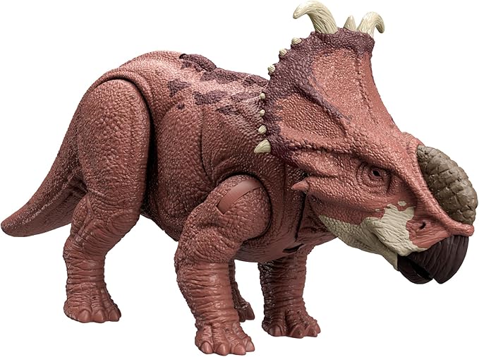 Mattel HTK72 Jurassic World Action Figure, Horu! Pachilinosaurus, Children's Figure, Dinosaurus, Toy, Total Length: Approx. 11.2 inches (28.3 cm), 4 Years Old, Brown