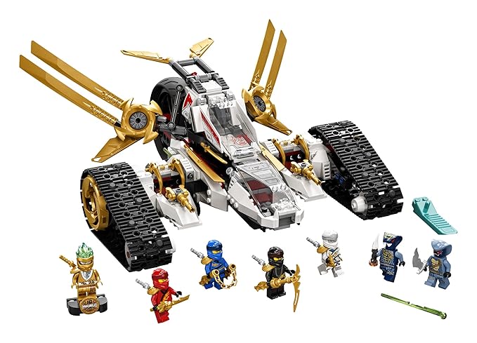 LEGO Ninjago Legacy Ultra Sonic Raider 71739 Building Kit with a Motorcycle, Plane and Collectible Minifigures; New 2021 (725 Pieces) Multicolor