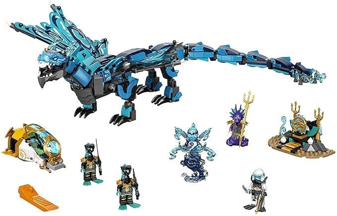 Lego 71754 Nin-Jago Water Dragon Toy, Nin-Ja Building Set For Kids 9 + Years Old With 5 Minifigures, New 2021