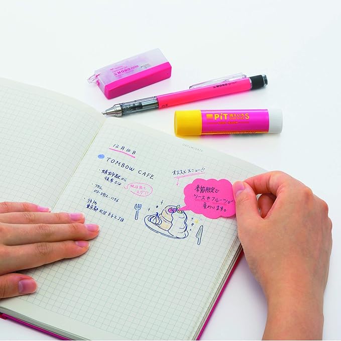 Tombow PT-TCY81-10P Stick Glue (Neon Yellow Color) Disappearing Pit Neon Pink Axis Pink 10pcs