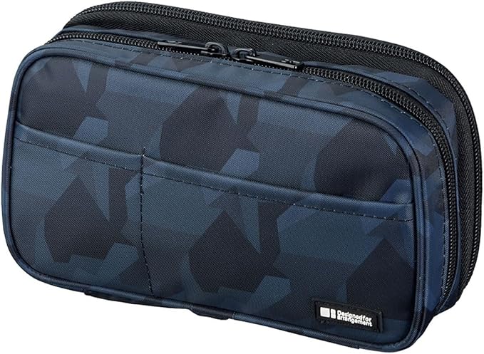 Lihit Lab A7555-4 Pen Case, Book Type, Double, Orange
