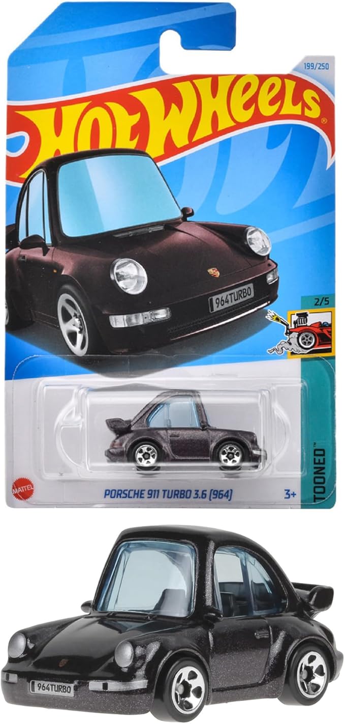 Hot Wheels HXR15 Basic Car, Porsche 911 Turbo 3.6 (964) Vehicle Toy, Minicar, 3 Years Old and Up, Purple