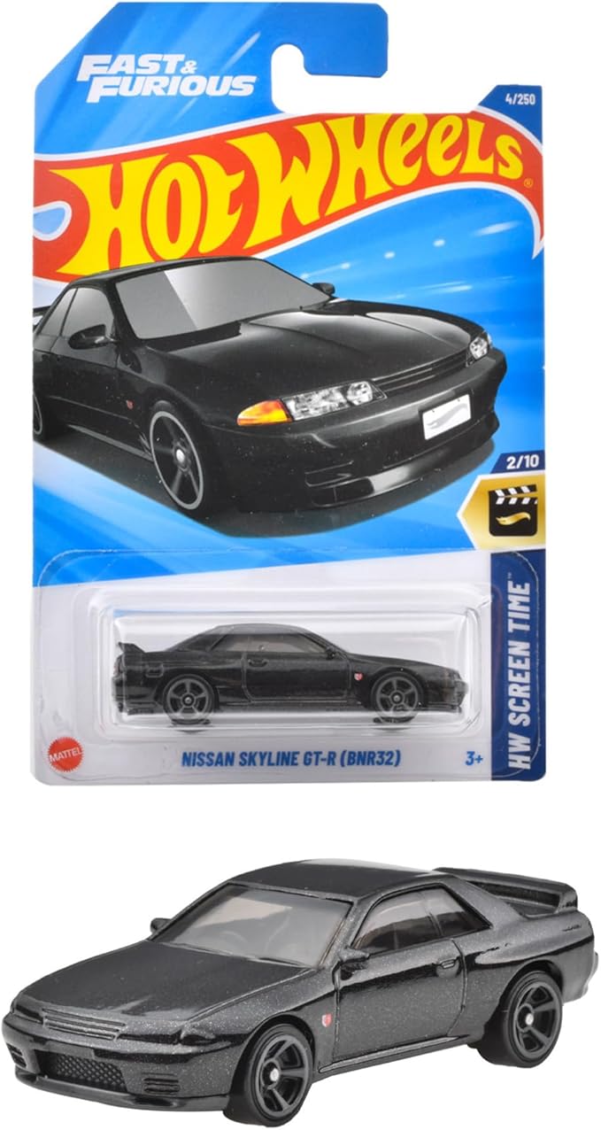 Hot Wheels JFN59 Basic Car Nissan Skyline GT-R (BNR32) Vehicle Toy Mini Car 3 Years Old and Up Black
