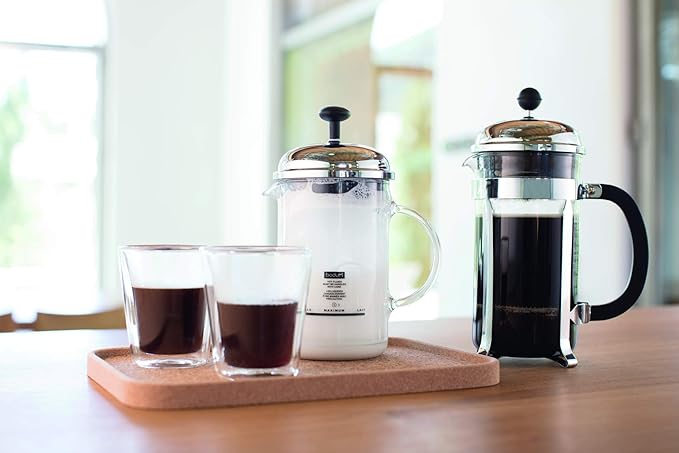 BODUM Milk Foamer Chambord Silver Coffee Cappuccino Cafe Latte 1966-16