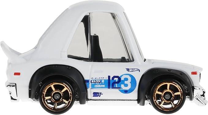 Hot Wheels HXR23 Basic Car, Mazda RX-3 Vehicle Toy, Mini Car, 3 Years Old and Up, White