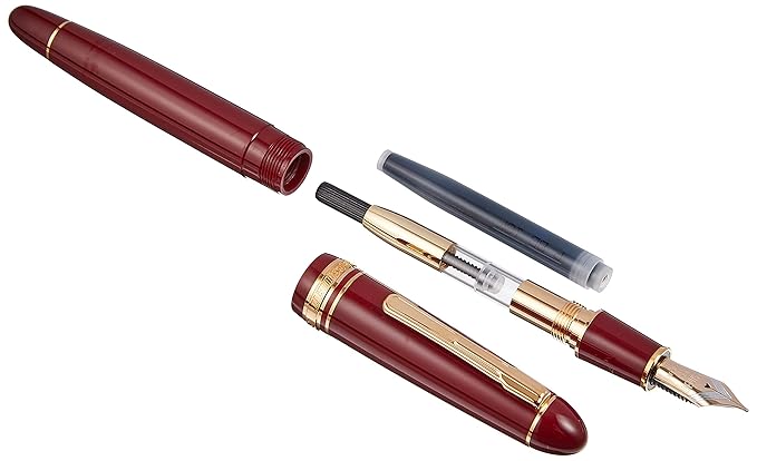 Platinum President Fountain Pen Wine Red - Medium Nib PTB20000P10M