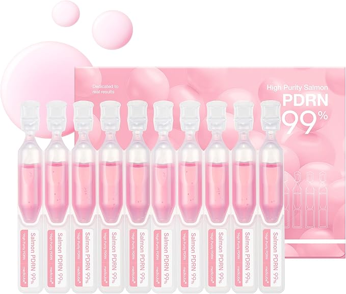Medicube PDRN Pink 1 Day Serum, 10 ea 10,000 ppm, Salmon Injection, Hypoallergenic, Korean Cosmetics, Medube Pink Peptide Serum