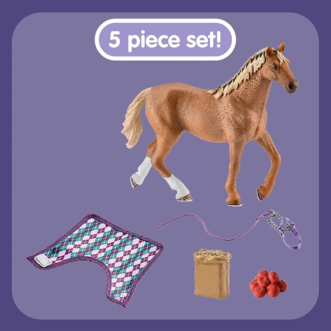 Schleich English Thoroughbred with Blanket Playset