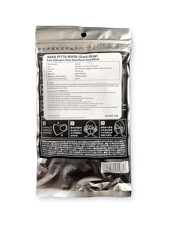 Pitta Mask GRAY 3 sheets (set of 2)