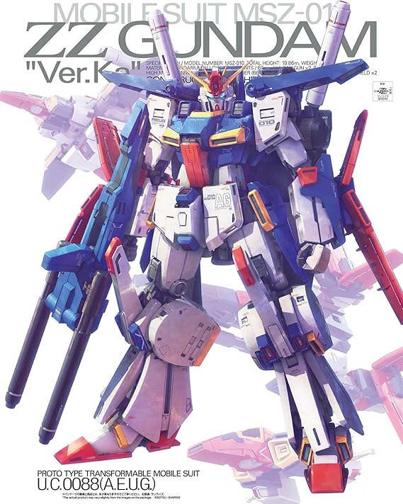 MG Mobile Suit Gundam ZZ Double Zeta Gundam Ver.Ka 1/100 Scale, Pre-Painted Plastic Model