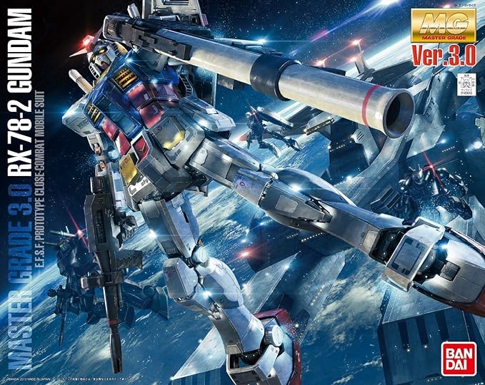 Bandai Hobby MG Gundam RX-78-2 Version 3.0 Action Figure Model Kit, 1:100 Scale