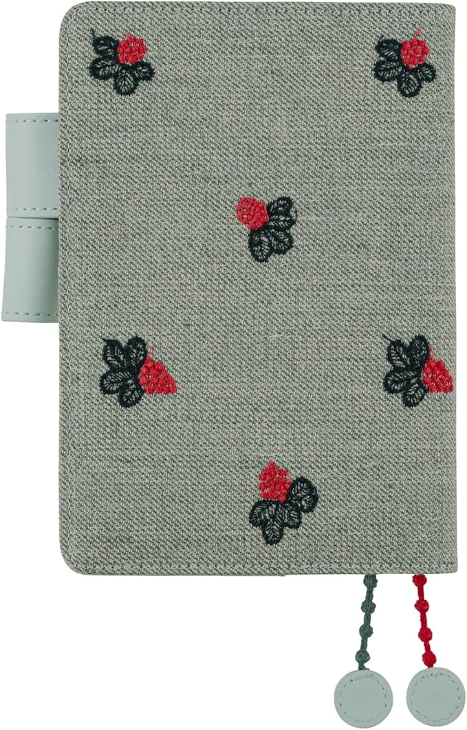 Hobonichi Notebook Original (A6) Size Notebook Cover Mina Perhonen/light berry (green)