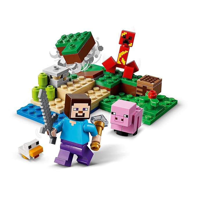 LEGO Minecraft The Creeper Ambush 21177 Building Kit (72 Pieces), Multi Color