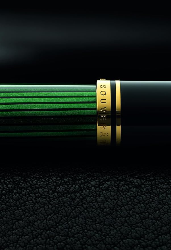 Pelikan K400 Ballpoint Pen, Green Stripe, Oil-based, Genuine Import