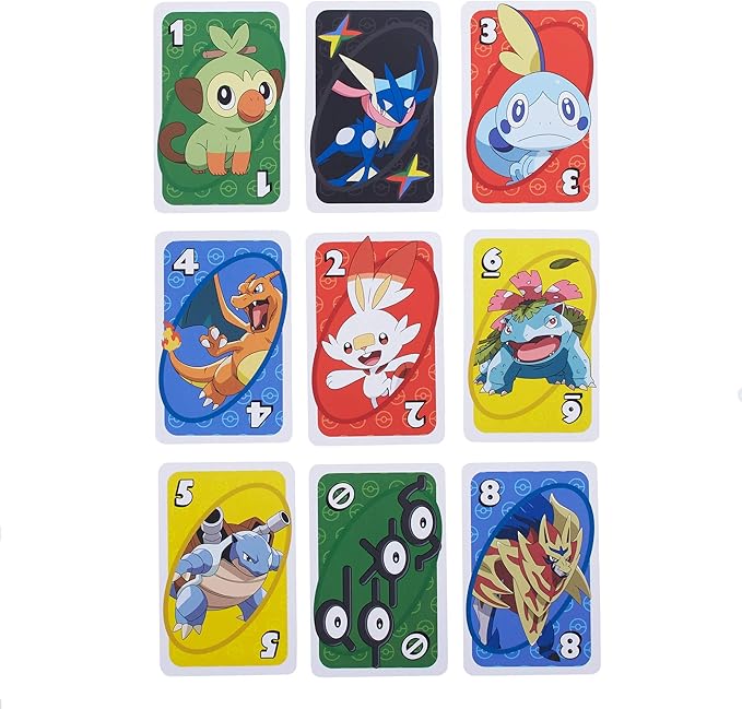 MATTEL UNO GNH17 Pokemon Special Rule Card with Snorlax and Greninja (English Language not Guaranteed)