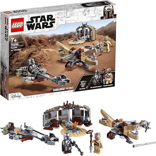 LEGO 75299 Star Wars: The Mandalorian Trouble on Tatooine Building Set with Baby Yoda The Child Figure, Season 2 Playset