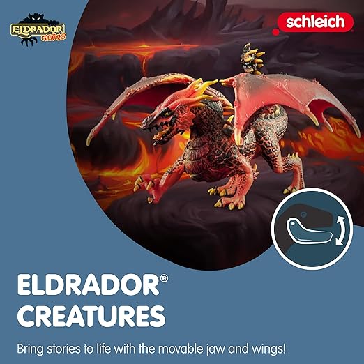 Schleich Lava Dragon Figurine Toy, Multicolor