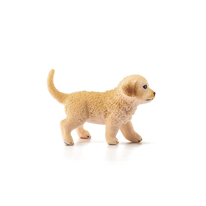 Schleich Puppy Golden Retriever Toy Figure, Gold