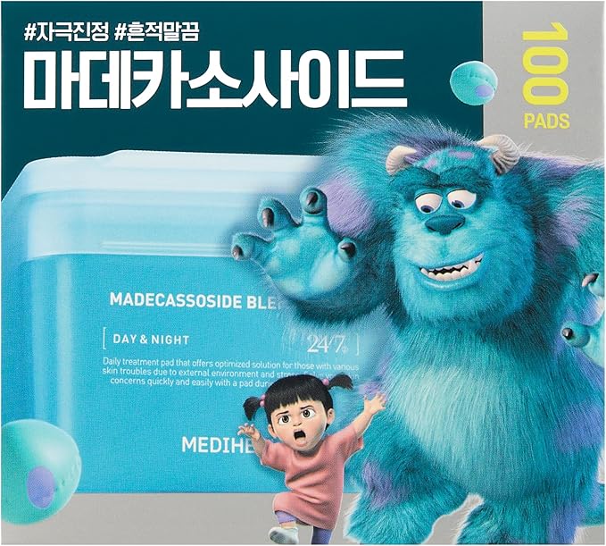 Mediheal Square Toner Pad (Madecassoside) 100 Sheets 6.7 fl oz (170 ml) + Smartphone Grip Sally Collaboration Planning, Square Facial Toner Pads