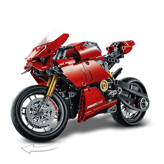 LEGO 42107 Building Block Technic Ducati Panigale V4 R Motorbike, Collectible Superbike Display Model,Multicolor