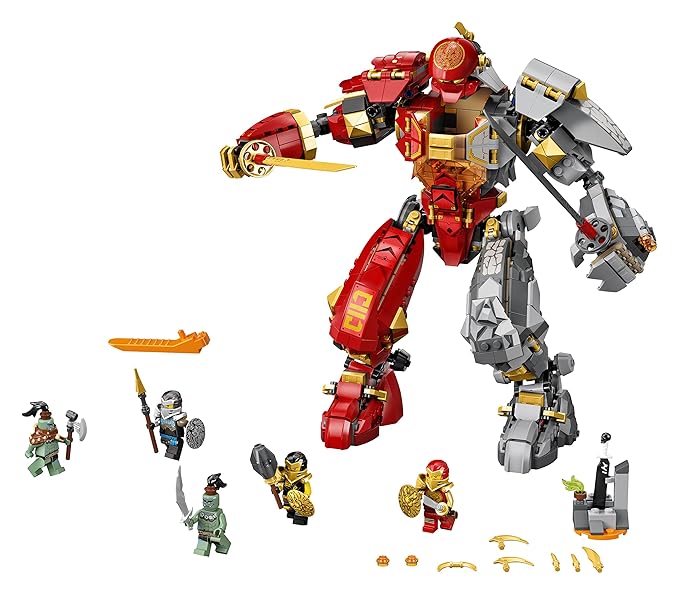 LEGO Building Block 71720 Fire Stone Mech,Multicolor