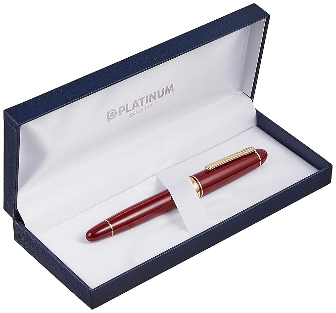 Platinum President Fountain Pen Wine Red - Medium Nib PTB20000P10M
