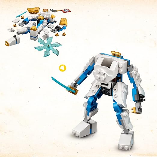 LEGO 71761 Ninjago Zanes Power-Up Mech EVO, Toy from 6 Years with Ninja Action Figure and Snake
