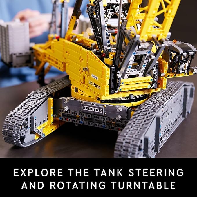 Lego Technic Lie'bherr Crawler Crane LR 13000 42146 Advanced Building Kit for Adults, Build and Display a Rewarding Project, Model Crane with Incredible Details Including Winch System and Luffing Jib