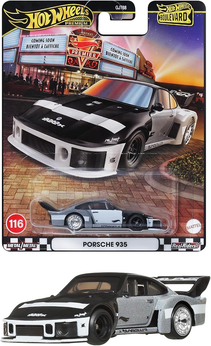 Hot Wheels JBL17 Boulevard Porsche 935 Vehicle Toy Mini Car 3 Years Old and Up Black