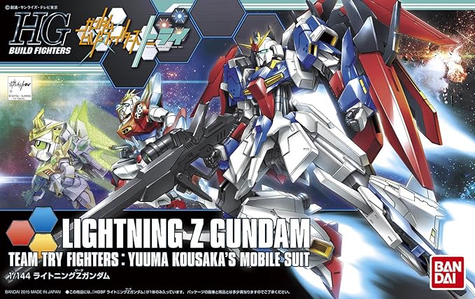 Bandai Hobby HGBF Lightning Z Gundam "Gundam Build Fighters" Model Kit (1/144 Scale)