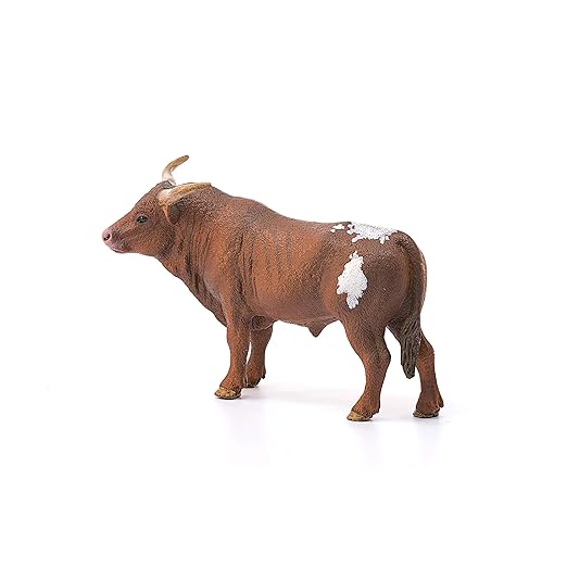 Schleich 13866 Texas Longhorn Bull, Animal, Miniature Figure