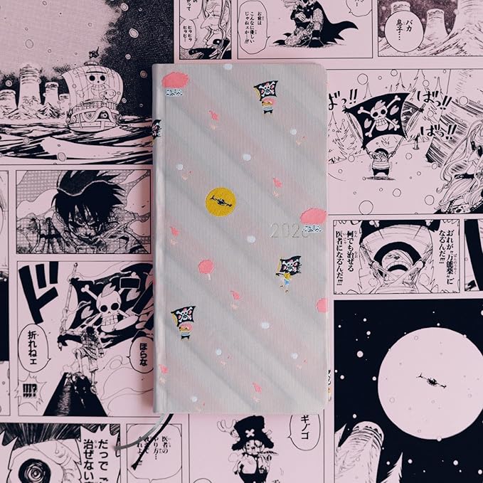 Hobonichi Notebook, 2026 Weeks, One Piece Magazine, Hiruku's Cherry Blossoms, Starts from January, Weekly Notebook, Weekly Left, Slim, Vertical