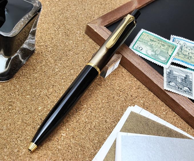 Pelikan Ballpoint Pen, Oil-based, Marble Brown, Classic K200