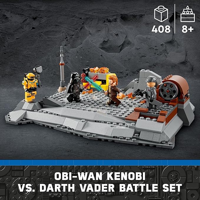 Lego Star Wars Disney Plus Obi-Wan Kenobi Vs. Darth Vader 75334 Building Toy Set For Kids, Boys, And Girls Ages 8+; Birthday Idea (408 Pieces)