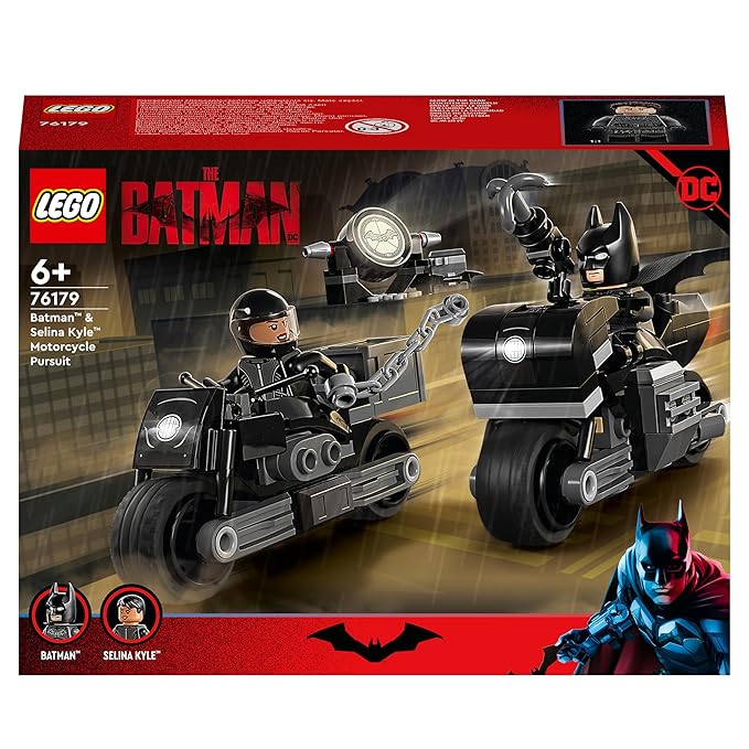 LEGO DC Batman: Batman & Selina Kyle Motorcycle Pursuit 76179 (149 Pcs),Multicolor