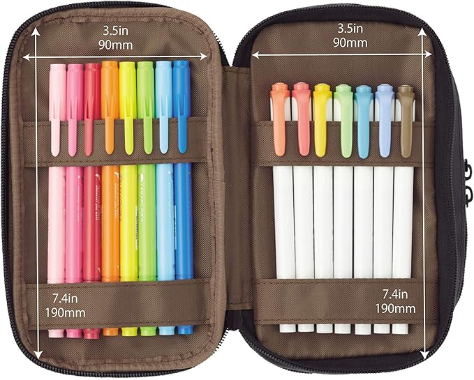 Lihit Lab Pen Case Book Type Triple