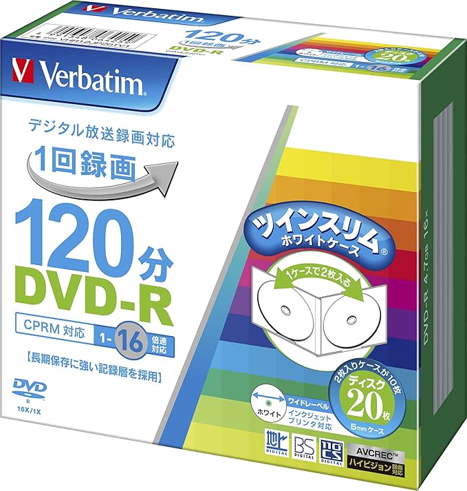 Media Verbatim Write-Once DVD-R, White