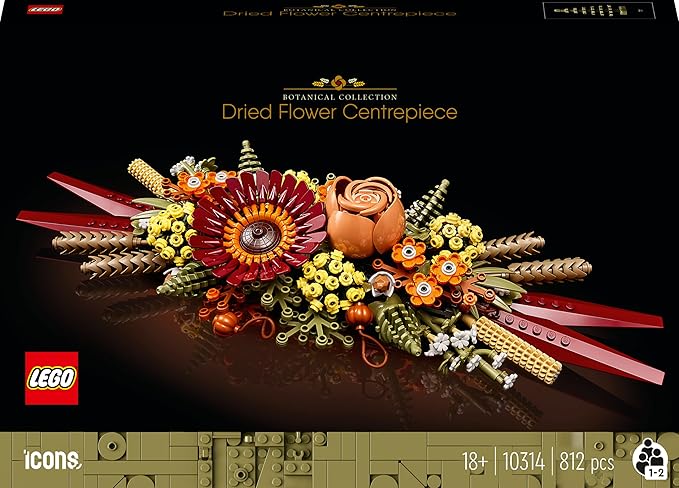 LEGO Icons Dried Flower Centrepiece 10314 Building Kit (812 Pieces)|Multicolor