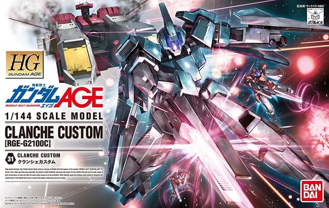 Bandai Hobby #31 Custom High Grade Gundam Age 1/144 Clanche Action Figure
