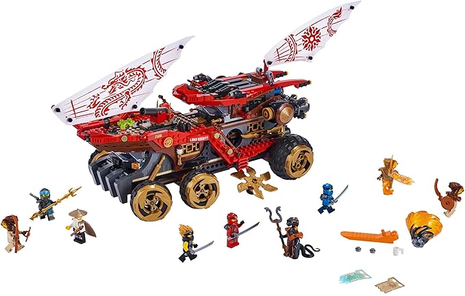 LEGO Ninjago Land Bounty 70677 Toy Truck Building Set with Ninja Minifigures, Popular Action Toy with Two Toy Vehicles and Toy Ninja Weapons for Creative Play (1,178 Pieces)