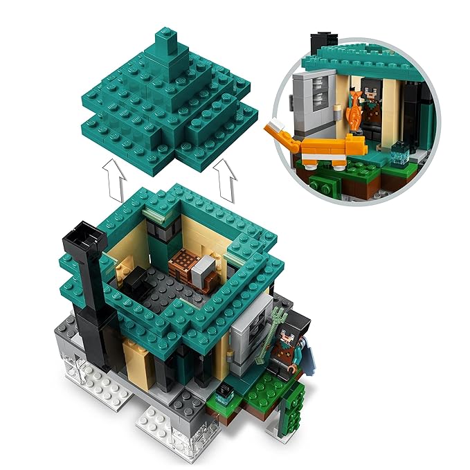 LEGO Minecraft 21173 Toy Blocks, Present, Video Game, Boys, Girls, Ages 8&Up, Multi color