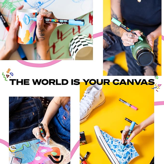 Uni-ball - Pc-17k - Posca - Extra Broad Chisel Tip - Gold