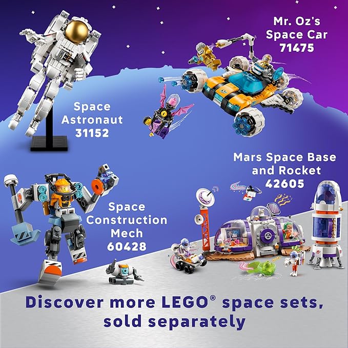 LEGO Classic Creative Space Planets Building Toy Set - Space Toy for Kids, Boys & Girls, Ages 5+ - Includes Alien, Rocket Ship, & Glow in The Dark Bricks - Gift for Christmas - 11037