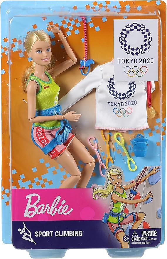 Barbie GJL75 Tokyo Olympic License Barbie Sports Climbing Senshu Tokyo 2020 Olympics (Dress Up Dolls, Accessory Set)