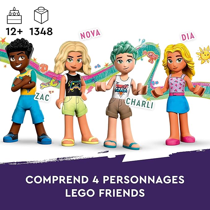 LEGO Friends Beach Amusement Park 41737 Building Toy Set (1,348 Pieces)