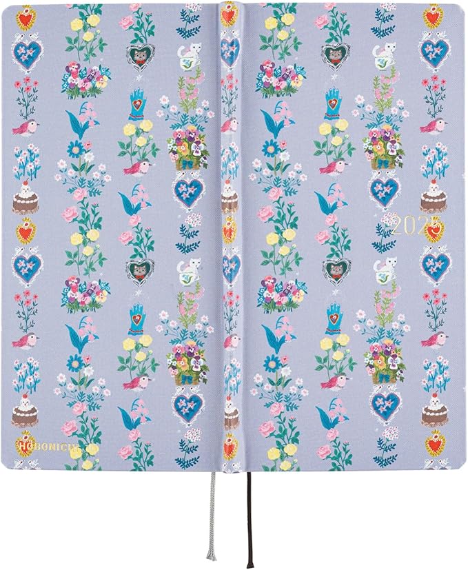 Hobonichi 2025 Weeks, Yumi Kitagishi/Nice Wallpaper, Beginning in January, Weekly Notebook, Weekly Left, Slim Vertical