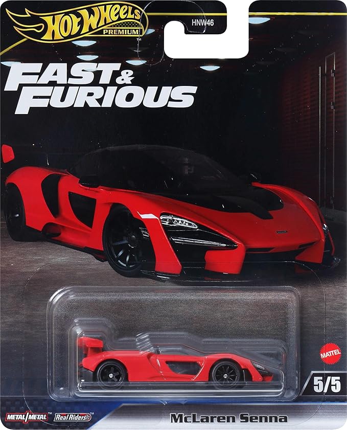 Hot Wheels JBL92 Fast and Furious McLaren Senna Vehicle Toy Mini Car 3 Years Old and Up Red